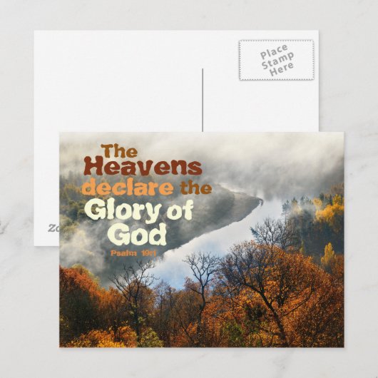 Psalm 19:1 De hemel verkondigt de heerlijkheid van Briefkaart (Voorkant / Achterkant)
