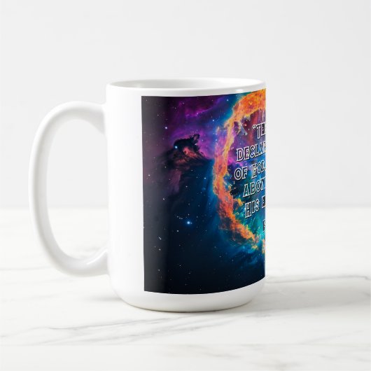 Psalm 19:1 De hemel verkondigt de heerlijkheid van Koffiemok (Links)