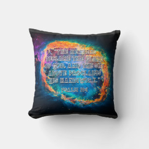 Psalm 19:1 De hemel verkondigt de heerlijkheid van Kussen