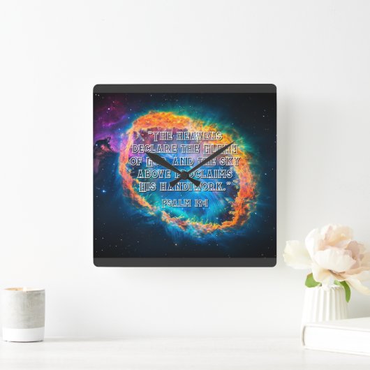 Psalm 19:1 De hemel verkondigt de heerlijkheid van Vierkante Klok (Huis)