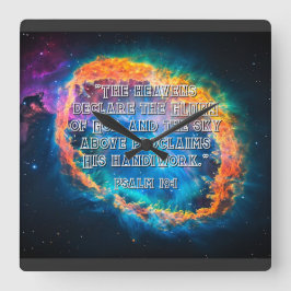 Psalm 19:1 De hemel verkondigt de heerlijkheid van Vierkante Klok