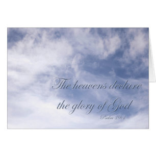 Psalm 19:1 De hemelen verkondigen de heerlijkheid
