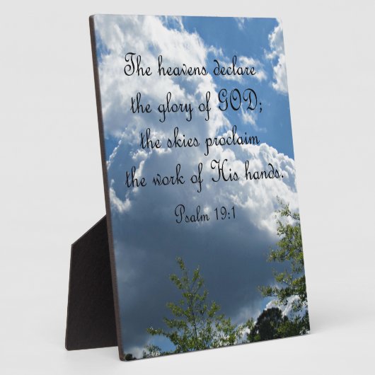 Psalm 19:1 De hemels zijn de glorie van God Fotoplaat (Zijkant)