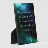 Psalm 19:1 Heavens verklaart de glorieplak Fotoplaat (Zijkant)