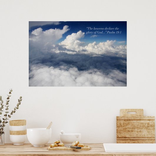 Psalm 19:1 het Poster van de Manuscript (Keuken)