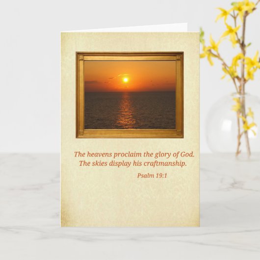 Psalm 19:1 kaart (Gele Bloem)