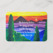 Psalm 19:1 Mountain Scripture Business Card Visitekaartje (Voorkant)