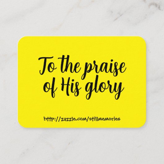 Psalm 19:1 Mountain Scripture Business Card Visitekaartje (Achterkant)