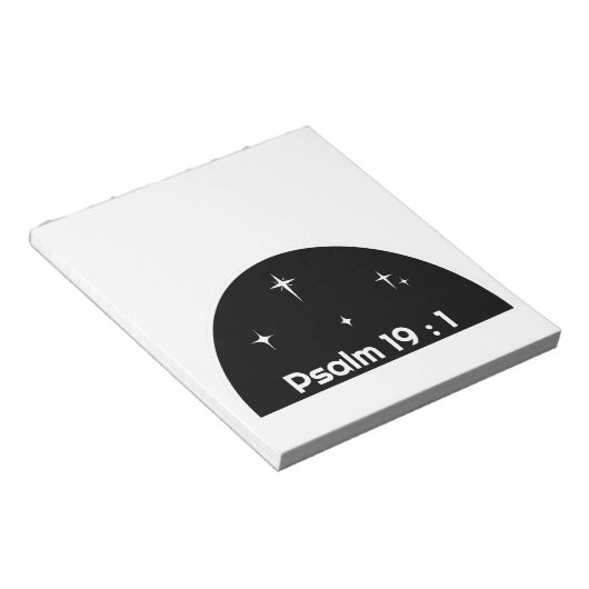 Psalm 19:1 notitieblok (Schuin)