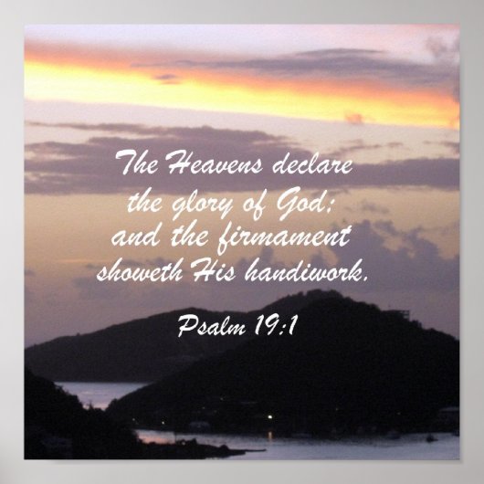 psalm 19:1 poster (Voorkant)