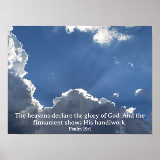Psalm 19:1 Poster, de Hemel Verkondigt Gods Herrli Poster
