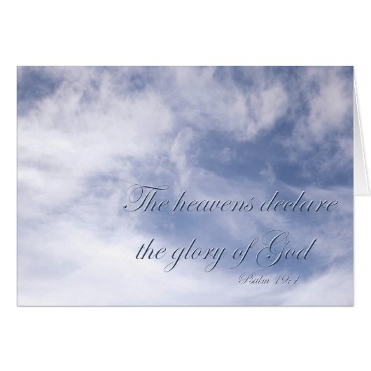 Psalm 19:1 The heavens declare the glory of God (Voorkant Horizontaal)