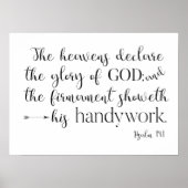 Psalm 19:1 Typografie-poster Poster (Voorkant)