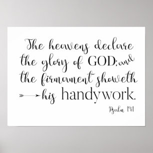 Psalm 19:1 Typografie-poster Poster