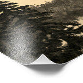 Psalm 19:1 Vredige zonsondergang Lake Sepia schild Foto Afdruk (Hoek)