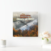 Psalm 19:1Scripture Heavens verklaren Glory of God Vierkante Klok (Huis)