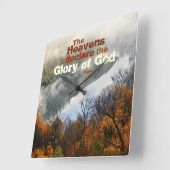 Psalm 19:1Scripture Heavens verklaren Glory of God Vierkante Klok (Hoek)