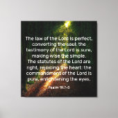 Psalm 19:7-8 Canvas afdrukken (Voorkant)