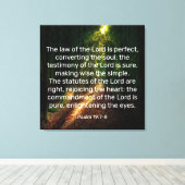 Psalm 19:7-8 Canvas afdrukken (Insitu (Houten vloer))