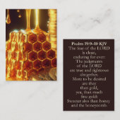Psalm 19:9-10 KJV Kaarten - Zoeter dan Honing Visitekaartje (Voorkant / Achterkant)