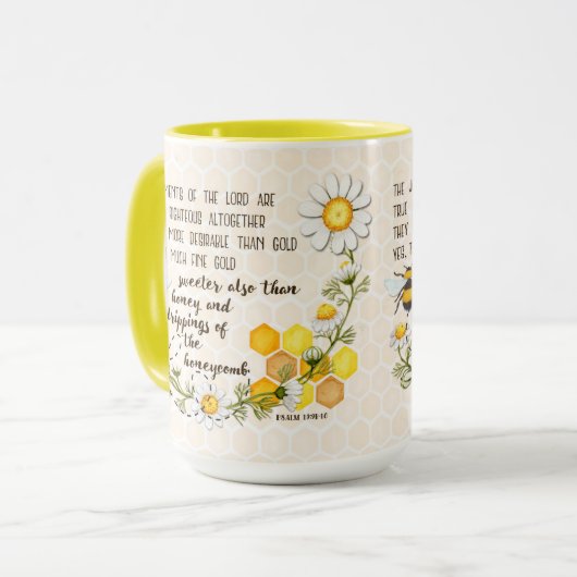 Psalm 19:9-10 Zoeter dan Honing Mok (Voorkant links)