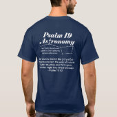 Psalm 19 Astronomie Navy Blue Cotton Short-T-Shirt T-shirt (Achterkant)