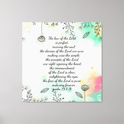 Psalm 19 canvasafdruk canvas afdruk (Voorkant)
