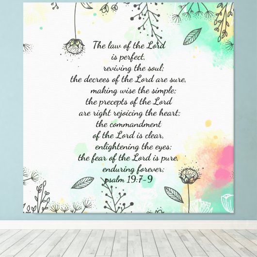 Psalm 19 canvasafdruk canvas afdruk (Insitu (Houten vloer))