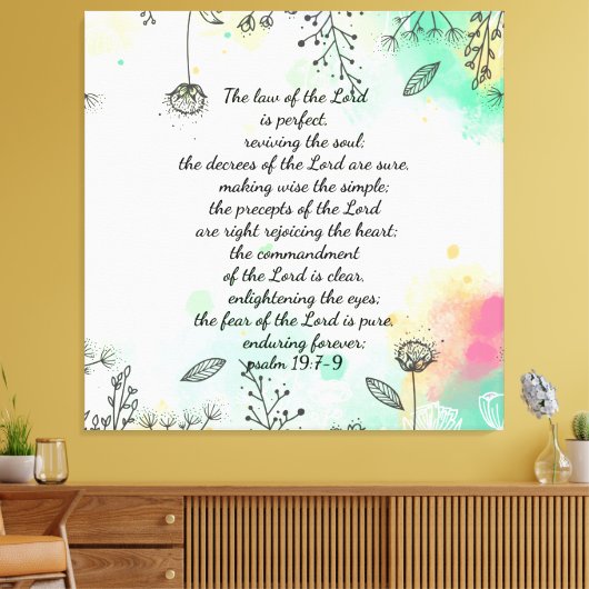 Psalm 19 canvasafdruk canvas afdruk (Insitu (Woonkamer))