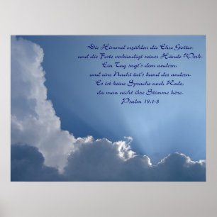 Psalm 19 in het Duits Poster