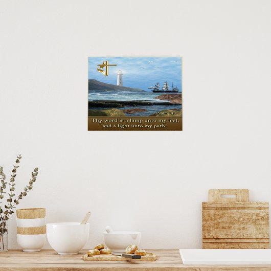 Psalm 1:19 Christelijke posters (Keuken)
