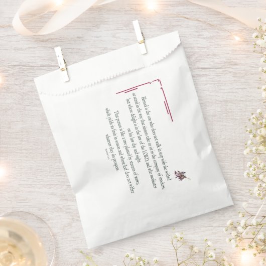 Psalm 1:1-3, Blessed is degene die: Bedankzakje (Geknipt)