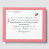 Psalm 1:1-3, Blessed is degene die: Gastenboek (Voorkant)