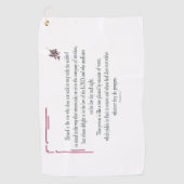 Psalm 1:1-3, Blessed is degene die: Golfhanddoek (Voorkant)