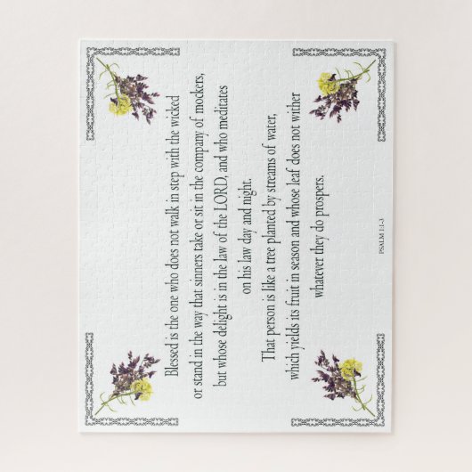 Psalm 1:1-3, Blessed is degene die Legpuzzel (Verticaal)