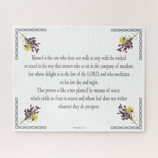 Psalm 1:1-3, Blessed is degene die Legpuzzel (Horizontaal)