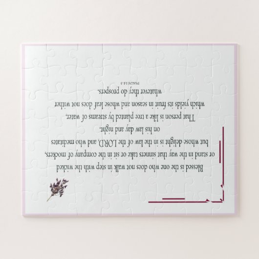 Psalm 1:1-3, Blessed is degene die: Legpuzzel (Horizontaal)