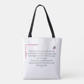 Psalm 1:1-3, Blessed is degene die: Tote Bag (Achterkant)