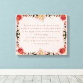 PSALM 1:1-3 Botanic Design, Canvas Afdruk (Insitu (Houten vloer))