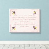 PSALM 1:1-3 Botanic Design, Canvas Afdruk (Insitu (Houten vloer))