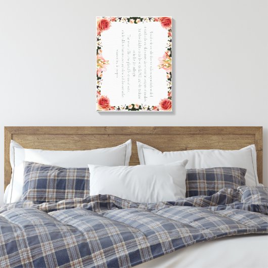 PSALM 1:1-3 Botanic Design, Canvas Afdruk (Insitu (Slaapkamer))