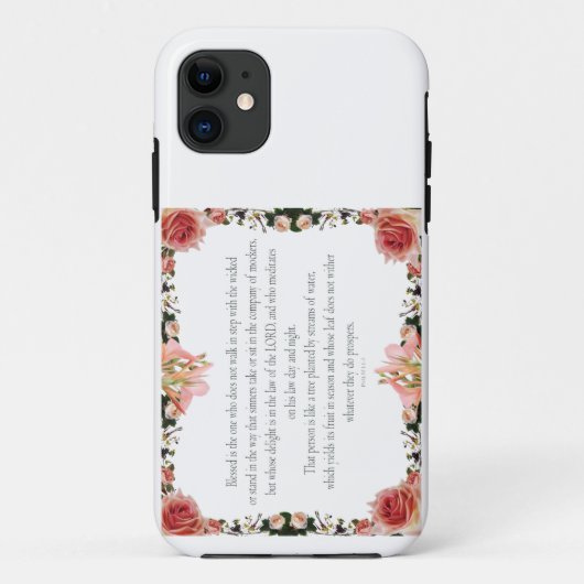 PSALM 1:1-3 Botanisch ontwerp, Case-Mate iPhone Case (Achterkant)