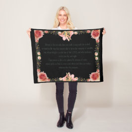 PSALM 1:1-3 Botanisch ontwerp, Fleece Deken