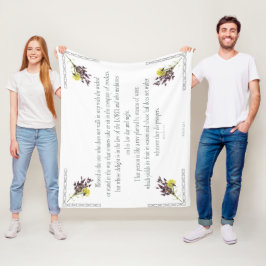 PSALM 1:1-3 Botanisch ontwerp, Fleece Deken
