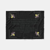 PSALM 1:1-3 Botanisch ontwerp, Fleece Deken (Voorkant (Horizontaal))
