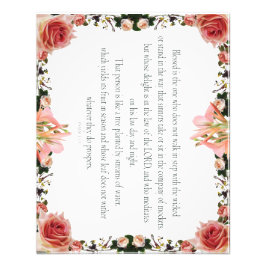 PSALM 1:1-3 Botanisch ontwerp, Foto Afdruk