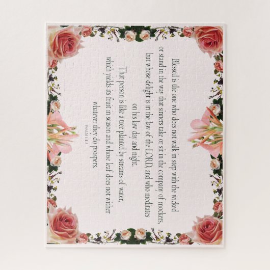 PSALM 1:1-3 Botanisch ontwerp, Legpuzzel (Verticaal)