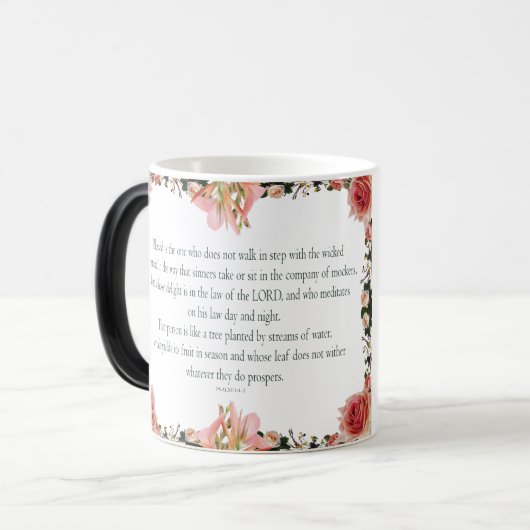 PSALM 1:1-3 Botanisch ontwerp, Magische Mok (Voorkant links)