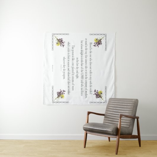 PSALM 1:1-3 Botanisch ontwerp, Wandkleed (In Situ (horizontaal))