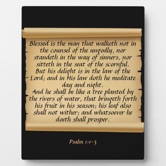 Psalm 1:1-3 fotoplaat (Voorkant)